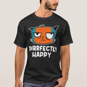 T-shirt Purrfectly Happy Cat Lover Friends Kitten Buddy159