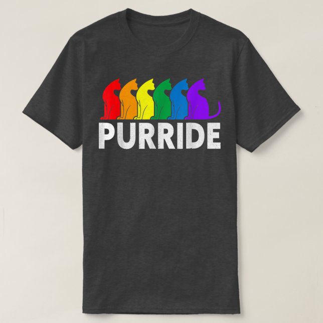 T-shirt Purride Amoureux des chats Pride Mois Gay Rights R (Design devant)
