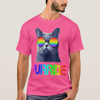 T-shirt Purride Amoureux des chats Pride Mois Gay Rights R
