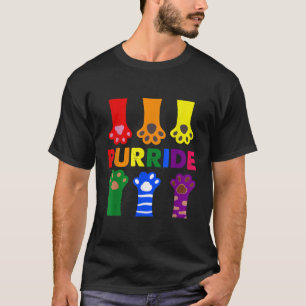 T-shirt Purride Funny Amoureux de les chats LGBT Pride 