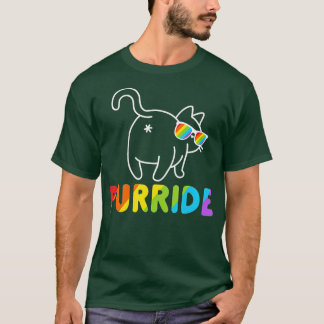 T-shirt Purride Funny Chat Gay LGB Pride Femmes Hommes