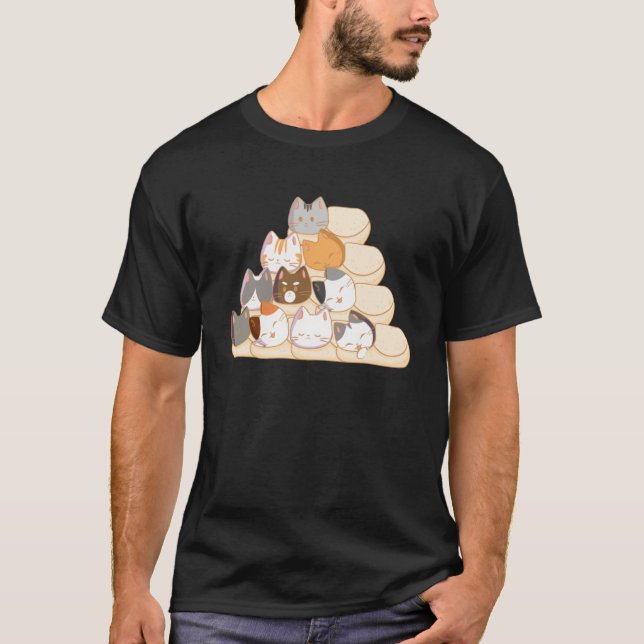 T-shirt Purrito Cat Burrito Mexicain Nourriture Égypte Pyr (Devant)