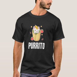 T-shirt Purrito Chat Burrito Pun Drôle Nourriture Mexicain