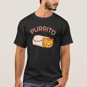 T-shirt Purrito Le Chat Burrito Orange Tabby