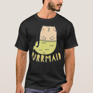 T-shirt Purrmaid Cute Chat et Mermaid Mixture Vêtements