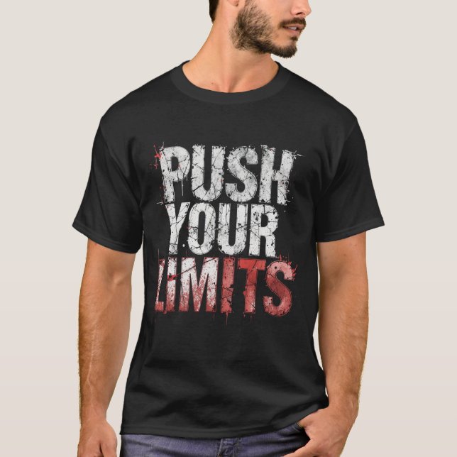 T-Shirt "Push Your Limits" für Männer | Disziplin  (Vorderseite)