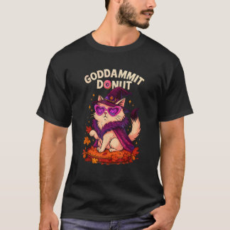 T-shirt Putain de Donut Sorcière Diva Chat Drôle d'Hallowe