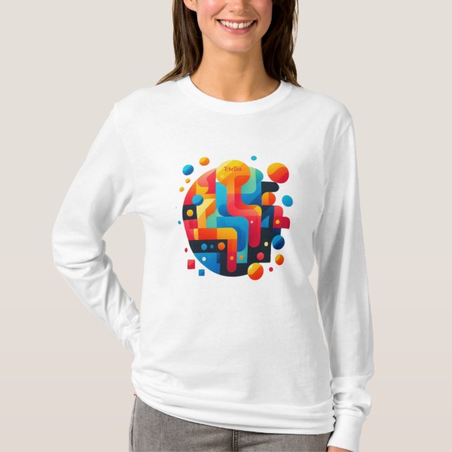 T-shirt Puzzle Abstrait (Devant)