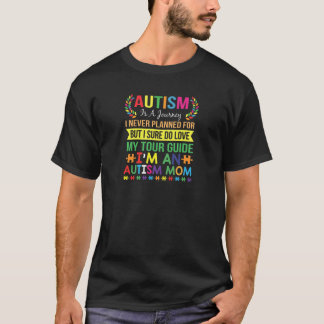 T-shirt Puzzle Bleu Femme Ruban Autistic Son Amour Maman A