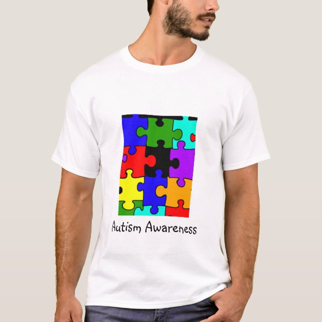 T-shirt puzzle d'autisme, sensibilisation sur l'autisme (Devant)