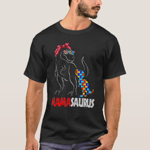 T-shirt Puzzle de dinosaure Mamasaurus pour la sensibilisa