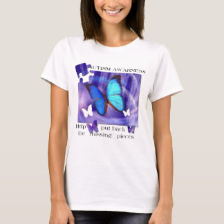 T-shirt Puzzle de papillon d'autisme
