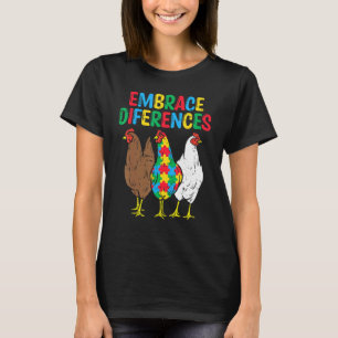 T-shirt Puzzle de poulet pour accepter les différences Sen