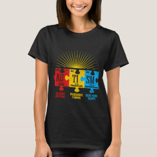 T-shirt Puzzle de sensibilisation à l'autisme-autisme Élém