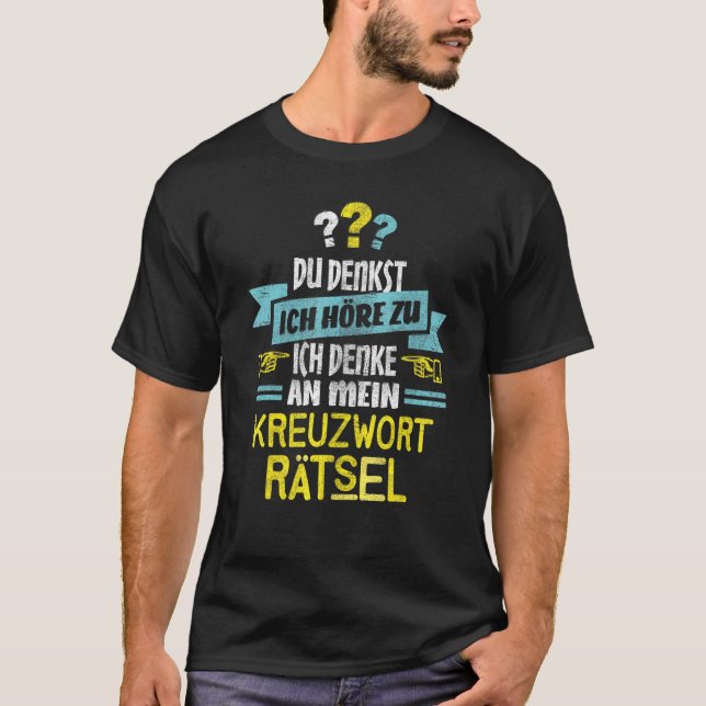T-shirt Puzzle I Mot Croisé Pour Lettre Puzzles Nerd (Devant)