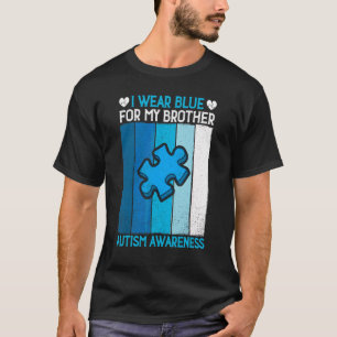 T-shirt Puzzle Je Porte Du Bleu Pour Ma Sensibilisation su