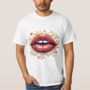 T-shirt Puzzle lèvres pop