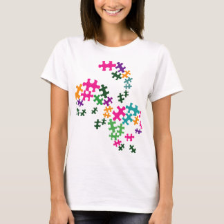 T-shirt Puzzle multicolore