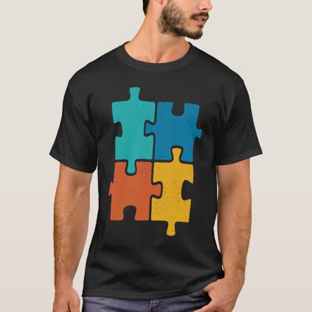 T-shirt Puzzle Pieces Support For Spreading Autism Awarene (Devant)