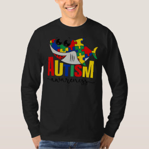 T-shirt Puzzle Shark Mom Autism Enfant Sensibilisation sur