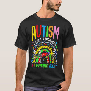 T-shirt Puzzle squelette de sensibilisation à l'autisme ar