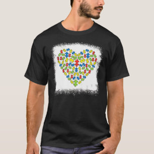 T-shirt Puzzles Heart Love Sensibilisation sur l'autisme M