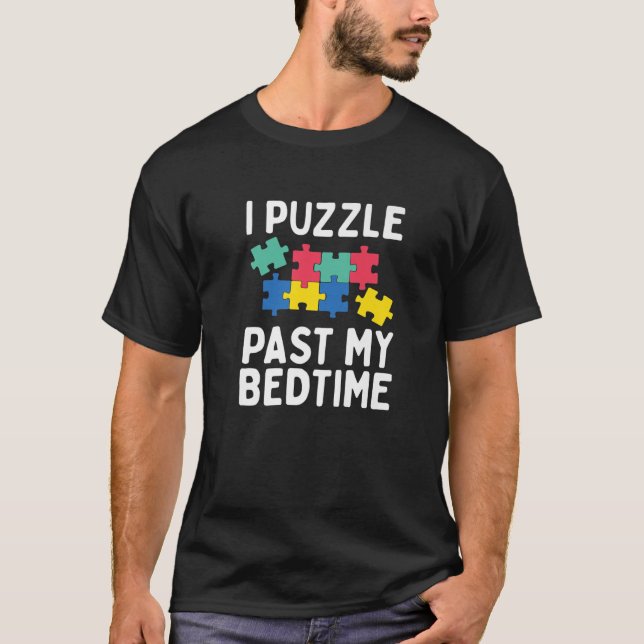 T-shirt Puzzles I Puzzle Past My Bedtime Solution Puzzle L (Devant)