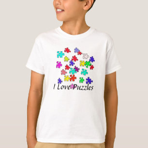T-shirt Puzzles multicolores