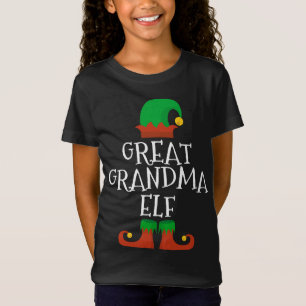 T-Shirt Pyjama de famille jumelée à Noël de Grand-mère Elf