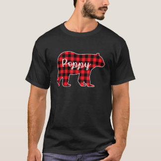 T-shirt Pyjama de Noël à carreaux rouges Poppy Bear pour f
