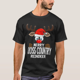 T-shirt Pyjama de Noël assorti rindeer joyeux cross countr