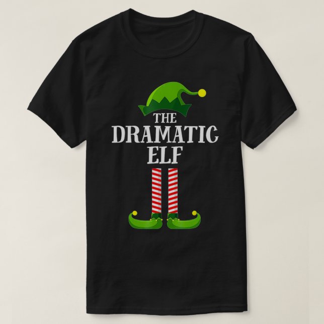 T-shirt Pyjama de Noël de famille jumelé aux elfes (Design devant)