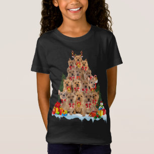 T-Shirt Pyjama de Noël Norwich Terrier Jeu d'Arbre de Noël
