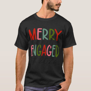 T-shirt Pyjama de Noël pour hommes joyeux et fiancés 2024
