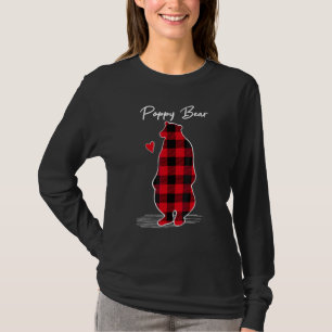 T-shirt Pyjama de Noël Rouge à Carreaux pour Homme Ours Po