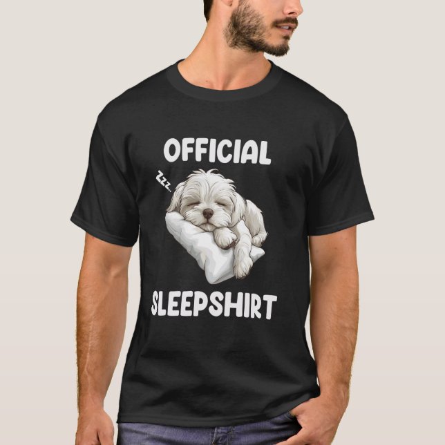 T-shirt Pyjama officiel maltais Sleepshirt mignon Amoureux (Devant)