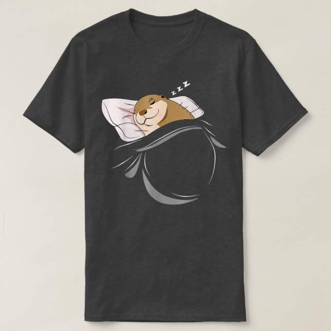 T-shirt Pyjamas d'animaux coureurs de Otter Nap PJ's tenue (Design devant)