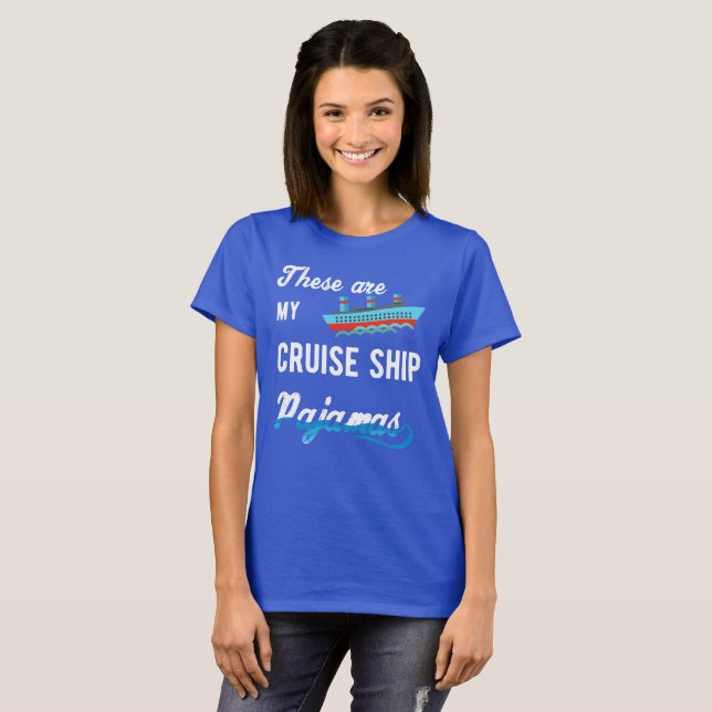T-shirt Pyjamas de bateau de croisière (Devant entier)