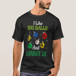 T-shirt Pyjamas de Noël J'aime les grosses boules et ne pe
