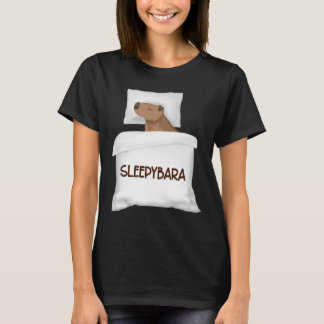 T-shirt Pyjamas de nuit de Capybara Officielle Dormir Slee
