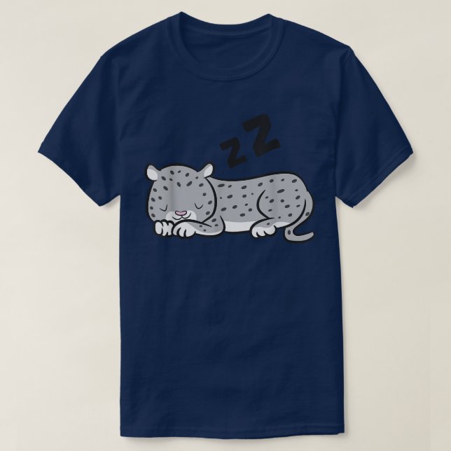 T-shirt Pyjamas léopard des neiges mignons léopards des ne (Design devant)