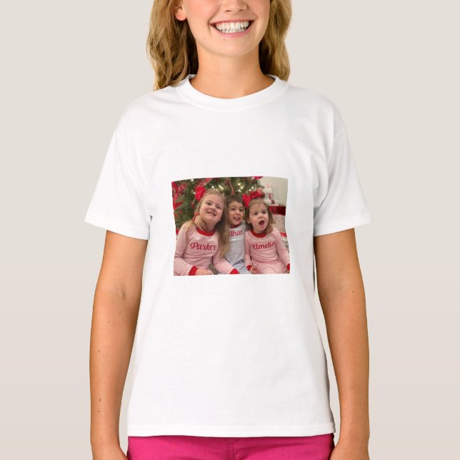 T-shirt Pyjamas monogrammes pour enfants personnalisés (Devant)