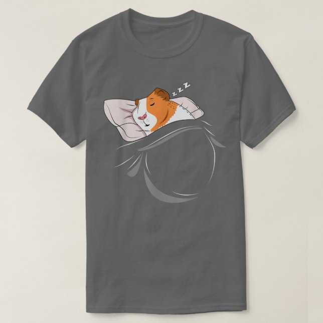 T-shirt Pyjamas Outfit Gift Snuggling Guinea Pig  (Design devant)