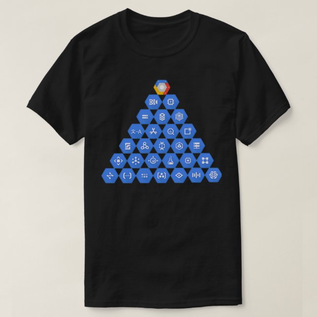 T-shirt Pyramide Google Cloud Platform Elements (Design devant)