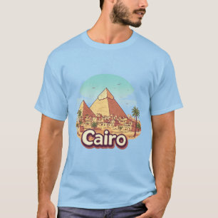 T-shirt Pyramides du Caire paysage urbain du désert égypti