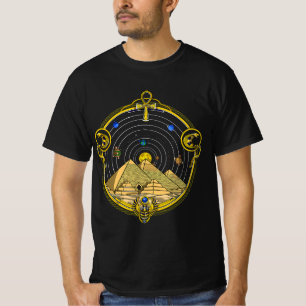 T-shirt Pyramides Égyptiennes Symbole Ankh Oeil De Horus S