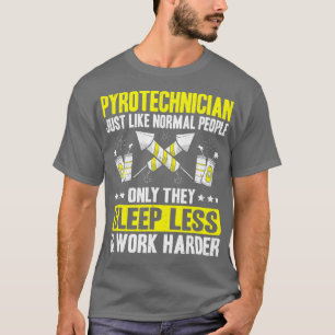 T-shirt Pyrotechnie Travail Harder Fireworks Pyrotechnicie