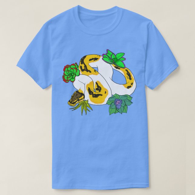 T-shirt Python à billes avec succulents (Design devant)