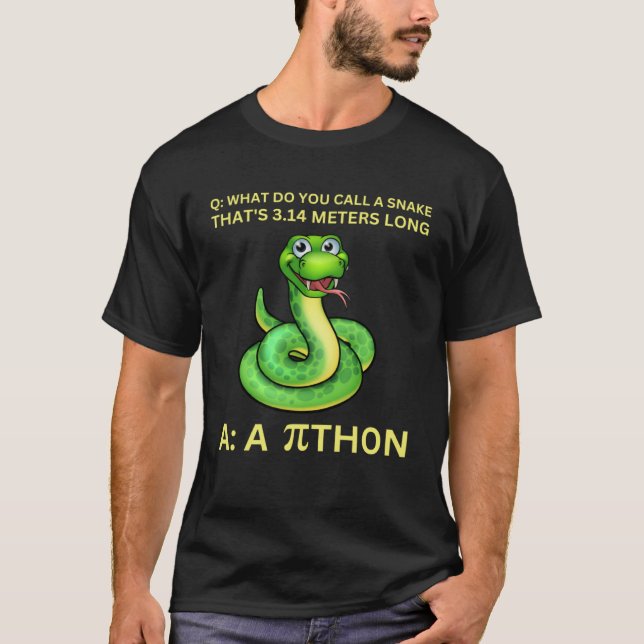T-shirt Python Pithon Pi Journée Mathématique Math Enseign (Devant)
