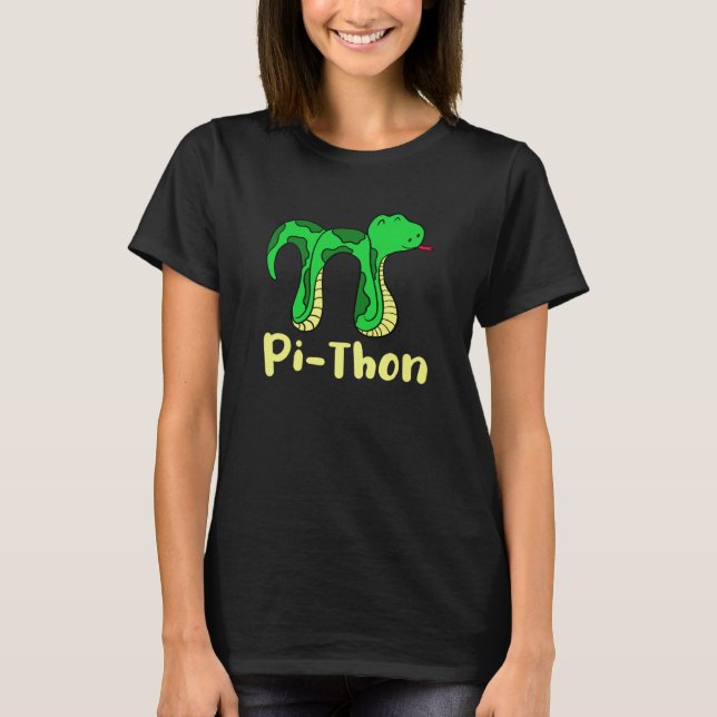 T-shirt Python Pithon Pi Symbol Fun Math Teacher Pi Day sn (Devant)